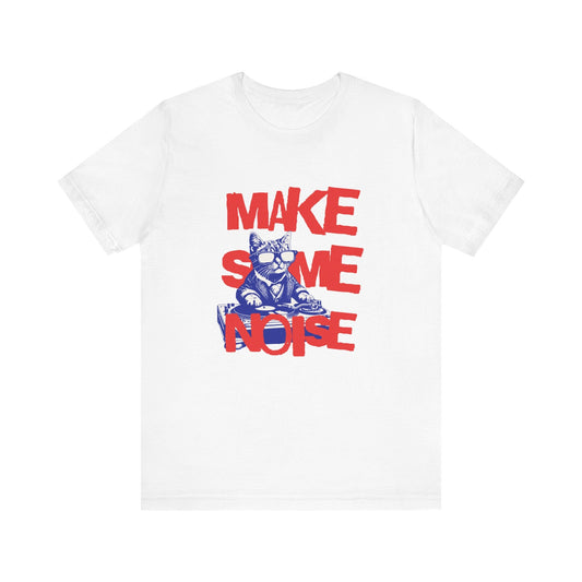 Polera Unisex Make Some Noise Cat - The Raccoon Project