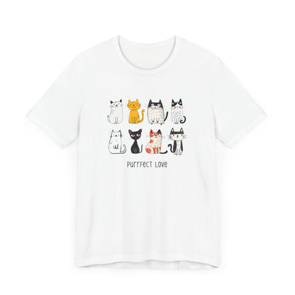 Polera Unisex Purrfect Love Cat Lover - The Raccoon Project