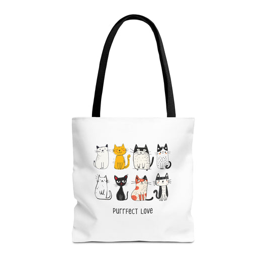 Purrfect Love Tote Bag - The Raccoon Project